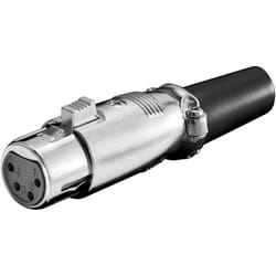 Goobay 11960 connecteur de fils XLR (4-pin) Noir, Métallique
