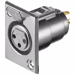 Goobay XLR 187-3 G, XLR FM 3 pin, Acier inoxydable, 1 pièce(s)