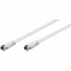 Goobay 27202 câble coaxial 3C-2V 10 m F male Blanc