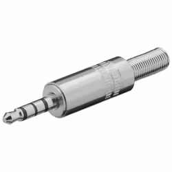 Goobay 27693, 3.5 mm, Argent, Mâle, Droit, Métal, 5,3 g