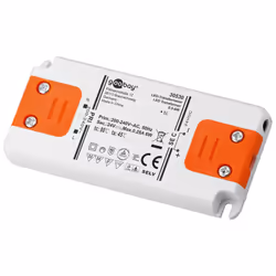 Goobay SET 24-06 LED slim, Transformateur d'éclairage électronique, Orange, Blanc, IP20, 6 W, 200 - 240 V, 24 V