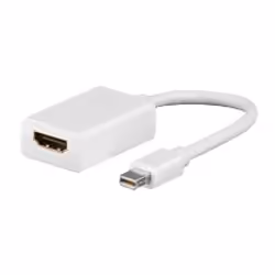 Goobay A 346, Mini DisplayPort, HDMI Type A (Standard), Mâle, Femelle, Blanc