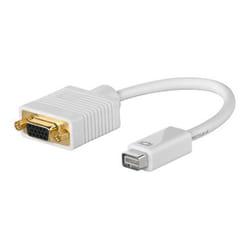 Goobay Mini DVI M - VGA F, PL VGA (D-Sub) Blanc