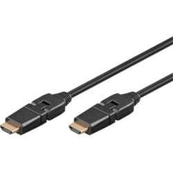 Goobay 1.5m HDMI G-360° câble HDMI 1,5 m HDMI Type A (Standard) Noir