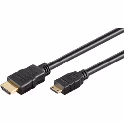 Goobay 31930, 1 m, HDMI Type A (Standard), HDMI Type C (Mini), Compatibilité 3D, 8,16 Gbit/s, Noir