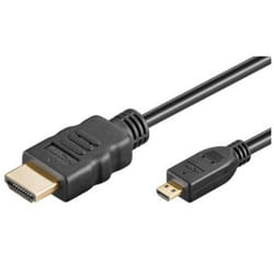 Goobay HDMI Kabel HiSpeed/wE 100 G-MICRO HIGH SPEED HDMI CABLE WITH ETHERNET, câble HDMI 1 m HDMI Type A (Standard) HDMI Type D (Micro) Noir