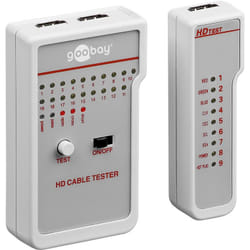 Goobay 31961 testeur vocal/données/vidéo (VDV) Testeur de câble HDMI/mini-HDMI Blanc Test de continuité