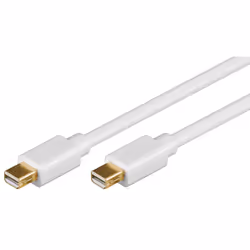 Goobay Mini DP 2m, PL, 2 m, mini DisplayPort, mini DisplayPort, Blanc, Or, Mâle/Mâle