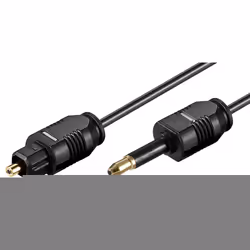 Goobay 34199, TOSLINK, Mâle, 3,5mm, Mâle, 1 m, Noir