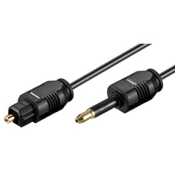 Goobay 34201 câble de fibre optique 2 m TOSLINK 3,5mm Noir