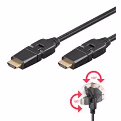 Goobay 1m HDMI, 1 m, HDMI Type A (Standard), HDMI Type A (Standard), Noir