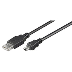 Goobay 34623 câble USB 1,5 m USB 2.0 USB A Mini-USB B Noir