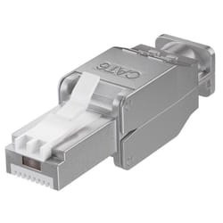 Goobay 38293 connecteur de fils RJ45 male (8P8C) Gris, Blanc