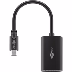 Goobay 38531, 0,2 m, USB Type-C, VGA (D-Sub), Mâle, Femelle, Droit