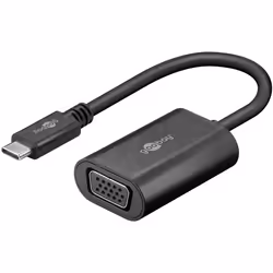 Goobay 38531 câble vidéo et adaptateur 0,2 m USB Type-C VGA (D-Sub) Noir