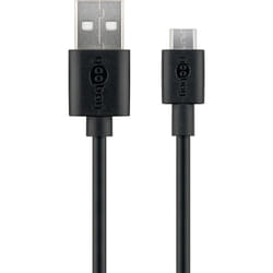 Goobay 38660 câble USB 2 m USB 2.0 USB A Micro-USB B Noir