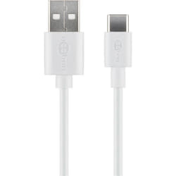 Goobay 38677 câble USB 0,1 m USB 2.0 USB A USB C Blanc