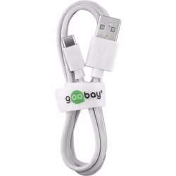 Goobay 38677 câble USB 0,1 m USB 2.0 USB A USB C Blanc