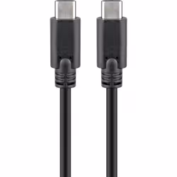 Goobay 38872, 0,5 m, USB C, USB C, USB 3.2 Gen 2 (3.1 Gen 2), 20000 Mbit/s, Noir