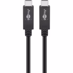 Goobay 38873, 1 m, USB C, USB C, USB 3.2 Gen 2 (3.1 Gen 2), 20000 Mbit/s, Noir