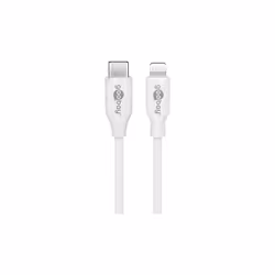 Goobay 39446, 1 m, Lightning, USB C, Mâle, Mâle, Blanc