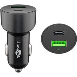 Goobay 39908 chargeur d'appareils mobiles Smartphone, Tablette Noir Allume-cigare Charge rapide Auto