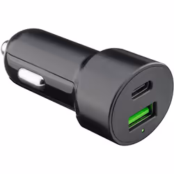 Goobay 39908 chargeur d'appareils mobiles Smartphone, Tablette Noir Allume-cigare Charge rapide Auto