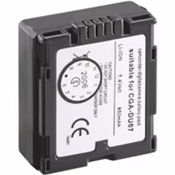 Wentronic CAM f/ Panasonic CGR-DU06/CGA-DU07 900mAh Li-Ion, 900 mAh, 7,4 V, Lithium-Ion (Li-Ion)