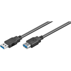 Goobay 43998 câble USB 1,8 m USB 3.2 Gen 1 (3.1 Gen 1) USB A Noir