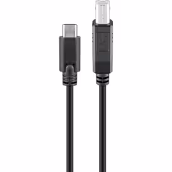 Goobay 44755, 1 m, USB B, USB C, USB 2.0, 480 Mbit/s, Noir