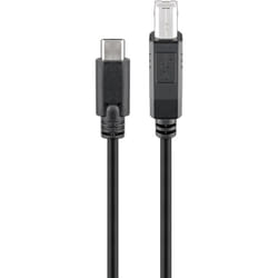 Goobay 44755 câble USB 1 m USB 2.0 USB B USB C Noir