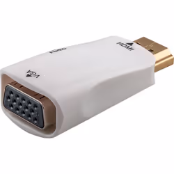 Goobay 44793 changeur de genre de câble HDMI VGA / 3.5 mm Blanc