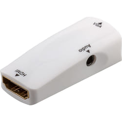 Goobay 44794 changeur de genre de câble HDMI Type A VGA + 3,5 mm Blanc