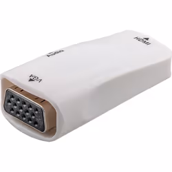 Goobay 44794 changeur de genre de câble HDMI Type A VGA + 3,5 mm Blanc