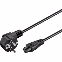 Goobay 44877, 3 m, Prise d'alimentation type F, Coupleur C5, 250 V, 2.5 A