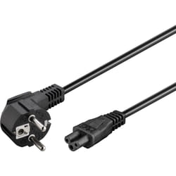 Goobay 44877 câble électrique Noir 3 m Prise d'alimentation type F Coupleur C5