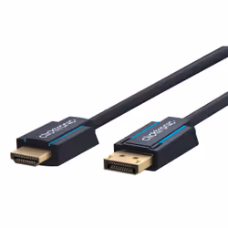ClickTronic 44923, 1 m, DisplayPort, HDMI Type A (Standard), 10,2 Gbit/s, Noir