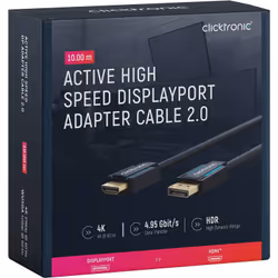 ClickTronic 44927 câble HDMI 10 m DisplayPort HDMI Type A (Standard) Noir - Vue supplémentaire 8