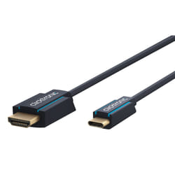 ClickTronic 44930 câble vidéo et adaptateur 3 m USB Type-C HDMI Type A (Standard) Noir