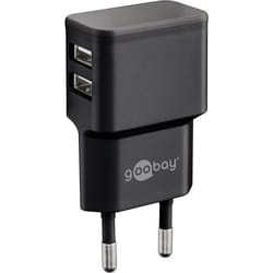 Goobay 44951 chargeur d'appareils mobiles Téléphone portable, Smartphone Noir Secteur Intérieure