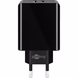 Goobay 44956 chargeur d'appareils mobiles Caméra Numérique, Écouteurs, Téléphone portable, Smartwatch, Tablette Noir Secteur Charge rapide Intérieure