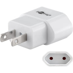 Goobay 45345 adaptateur prise d'alimentation Type A Type C (Europlug) Blanc