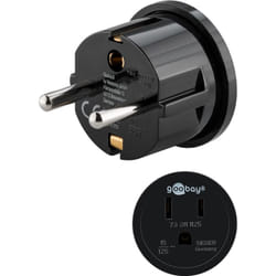 Goobay 45350 adaptateur prise d'alimentation Type F Type B Noir