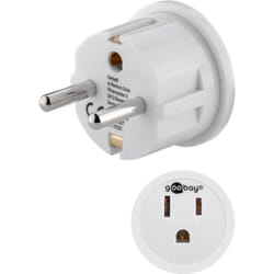 Goobay 45351 adaptateur prise d'alimentation Type F Type B Blanc