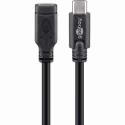 Goobay 45393, 1 m, USB C, USB C, USB 3.2 Gen 1 (3.1 Gen 1), 5000 Mbit/s, Noir