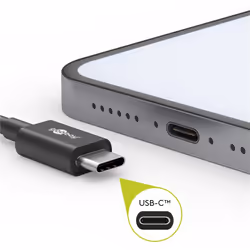 Goobay 45743 câble USB 1 m USB 2.0 USB A USB C Noir