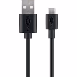 Goobay 46800, 1 m, USB A, USB B, USB 2.0, 480 Mbit/s, Noir