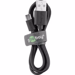 Goobay 46800 câble USB 1 m USB 2.0 USB A USB B Noir