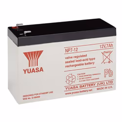 Yuasa NP7-12, Sealed Lead Acid (VRLA), 12 V, 1 pièce(s), Noir, Blanc, 5 année(s), 20 h