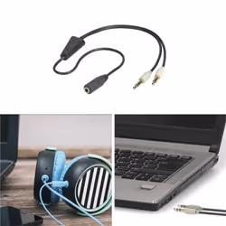 Goobay 48980 câble audio 0,4 m 2 x 3.5mm 3,5mm Noir